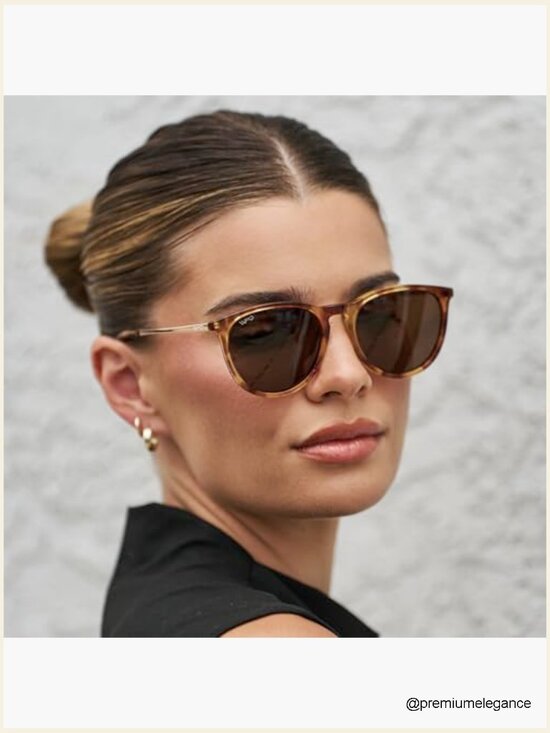 Polarized Round Sunglasses for Women UV400 Lightweight Retro main image 6